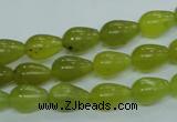 CKA106 15.5 inches 8*12mm teardrop Korean jade gemstone beads