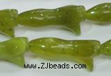 CKA110 15.5 inches 16*35mm flower Korean jade gemstone beads