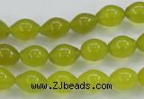 CKA17 15.5 inches 8*10mm rice Korean jade gemstone beads