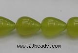 CKA213 15.5 inches 13*18mm teardrop Korean jade gemstone beads