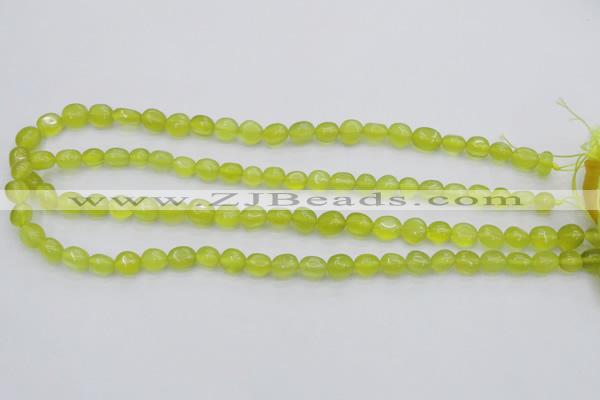 CKA215 15.5 inches 6*8mm nuggets Korean jade gemstone beads