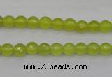 CKA217 15.5 inches 6mm faceted round Korean jade gemstone beads