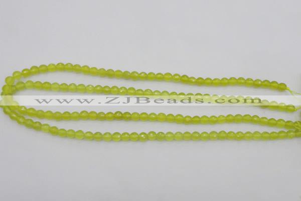 CKA217 15.5 inches 6mm faceted round Korean jade gemstone beads