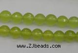 CKA218 15.5 inches 8mm faceted round Korean jade gemstone beads