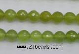 CKA219 15.5 inches 8mm faceted round Korean jade gemstone beads