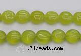 CKA235 15.5 inches 10mm flat round Korean jade gemstone beads