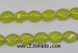 CKA242 15.5 inches 8*10mm oval Korean jade gemstone beads