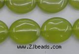 CKA248 15.5 inches 18*22mm oval Korean jade gemstone beads