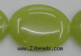 CKA252 15.5 inches 30*40mm oval Korean jade gemstone beads