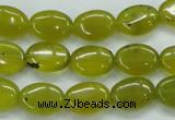 CKA32 15.5 inches 10*14mm oval Korean jade gemstone beads