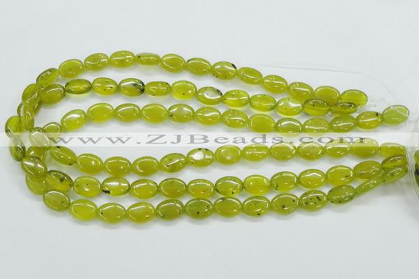 CKA32 15.5 inches 10*14mm oval Korean jade gemstone beads