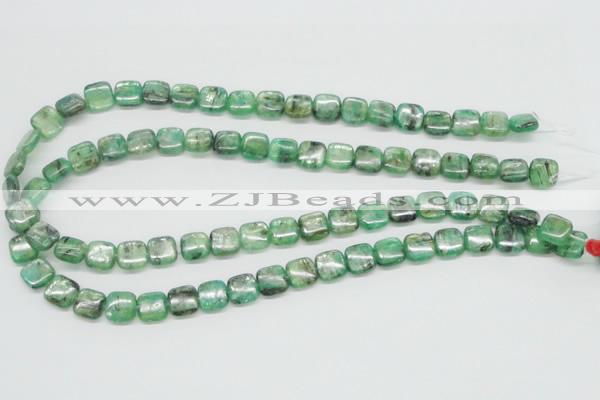 CKC105 16 inches 10*10mm square natural green kyanite beads wholesale