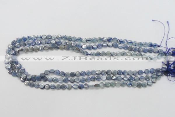 CKC201 15.5 inches 6mm flat round natural kyanite beads wholesale