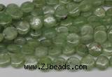 CKC251 15.5 inches 6mm flat round natural green kyanite beads