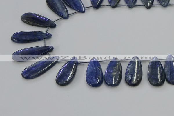 CKC542 Top drilled 15*25mm flat teardrop natural kyanite beads