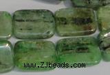 CKC68 15.5 inches 15*20mm rectangle natural green kyanite beads