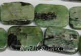 CKC69 15.5 inches 18*25mm rectangle natural green kyanite beads