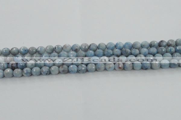 CKC702 15.5 inches 8mm faceted round imitation blue kyanite beads