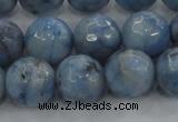 CKC705 15.5 inches 14mm faceted round imitation blue kyanite beads