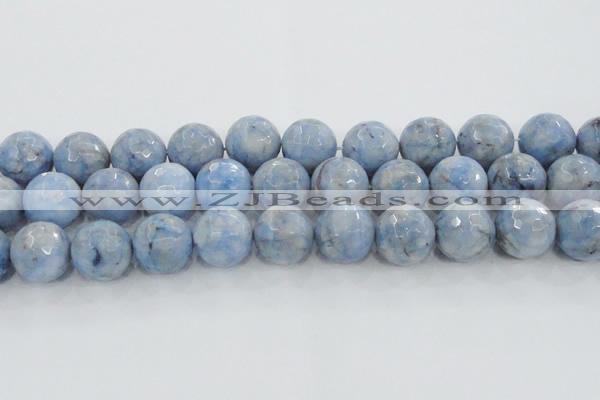 CKC708 15.5 inches 20mm faceted round imitation blue kyanite beads