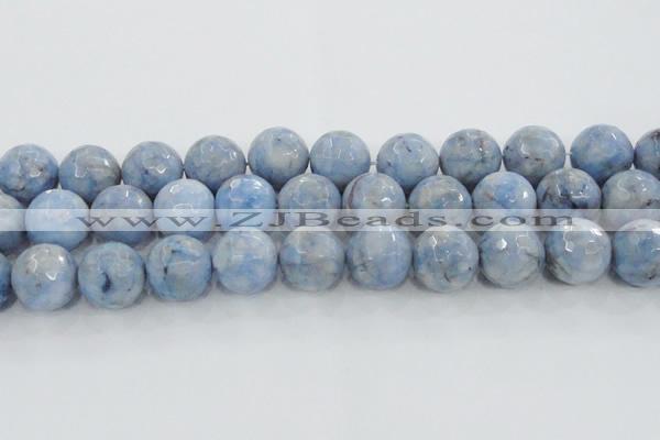 CKC708 15.5 inches 20mm faceted round imitation blue kyanite beads