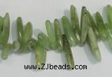 CKC71 15.5 inches 4*10mm – 6*35mm branch natural green kyanite beads