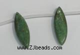 CKC72 15.5 inches 10*30mm marquise natural green kyanite beads