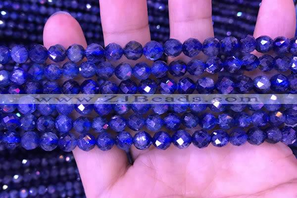 CKC733 15.5 inches 7mm faceted round kyanite gemstone beads