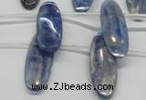 CKC76 Top drilled 10*30mm oval natural kyanite gemstone beads