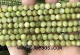 CKC766 15.5 inches 6mm round natural green kyanite beads