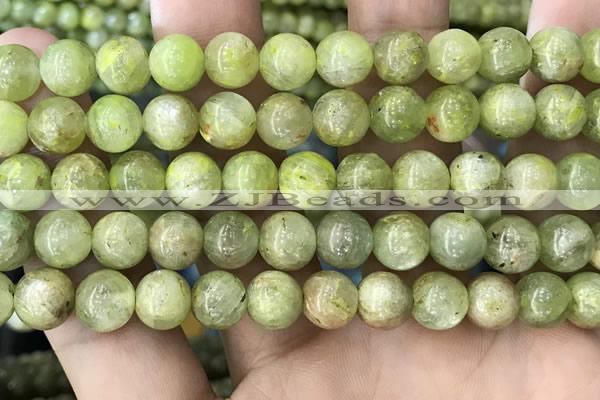 CKC768 15.5 inches 10mm round natural green kyanite beads