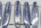 CKC80 Top drilled 13*55mm oval natural kyanite gemstone beads