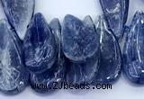 CKC822 15 inches 8*20mm - 10*30mm flat teardrop blue kyanite beads