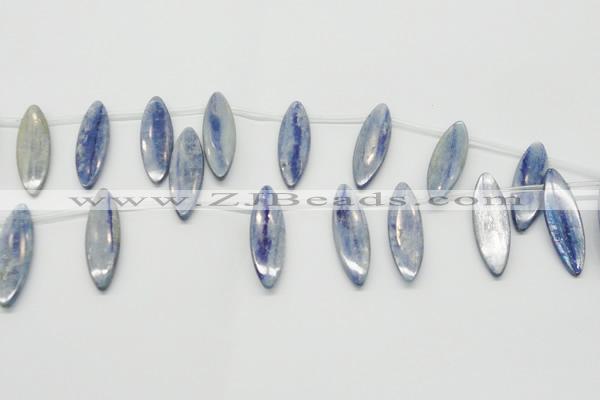 CKC83 Top drilled 13*40mm marquise natural kyanite gemstone beads