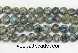 CKJ490 15.5 inches 11mm flat round natural k2 jasper beads