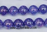 CKQ102 15.5 inches 8mm round AB-color dyed crackle quartz beads