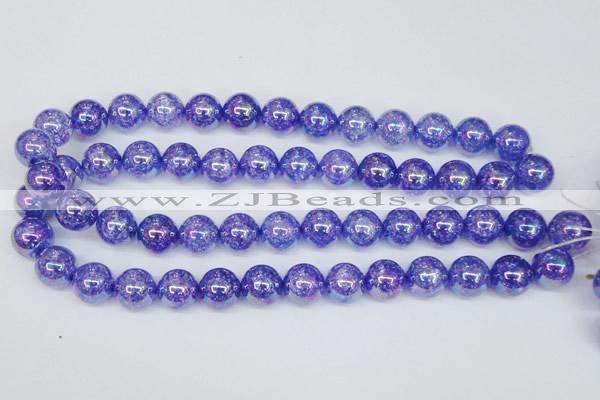 CKQ102 15.5 inches 8mm round AB-color dyed crackle quartz beads