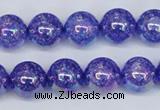 CKQ103 15.5 inches 10mm round AB-color dyed crackle quartz beads