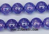 CKQ104 15.5 inches 12mm round AB-color dyed crackle quartz beads