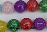 CKQ17 15.5 inches 16mm round dyed crackle quartz beads wholesale