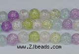 CKQ21 15.5 inches 6mm round dyed crackle quartz beads wholesale