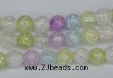 CKQ22 15.5 inches 8mm round dyed crackle quartz beads wholesale