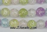 CKQ23 15.5 inches 10mm round dyed crackle quartz beads wholesale