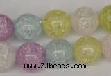 CKQ25 15.5 inches 14mm round dyed crackle quartz beads wholesale