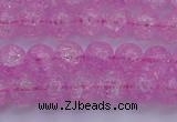 CKQ302 15.5 inches 8mm round dyed crackle quartz beads wholesale