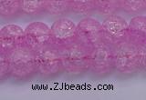 CKQ303 15.5 inches 10mm round dyed crackle quartz beads wholesale