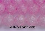 CKQ305 15.5 inches 14mm round dyed crackle quartz beads wholesale