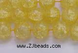 CKQ325 15.5 inches 12mm round dyed crackle quartz beads wholesale