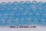 CKQ329 15.5 inches 6mm round dyed crackle quartz beads wholesale