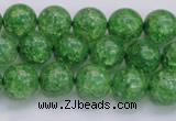 CKQ338 15.5 inches 10mm round dyed crackle quartz beads wholesale